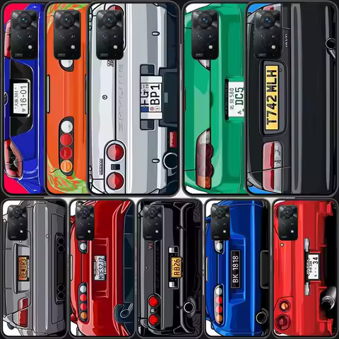 Japan Anime Initial D Car taillight Phone Case For Redmi Note 14 13 Pro 5G Plus 12 12C 10 10A 10C 9 