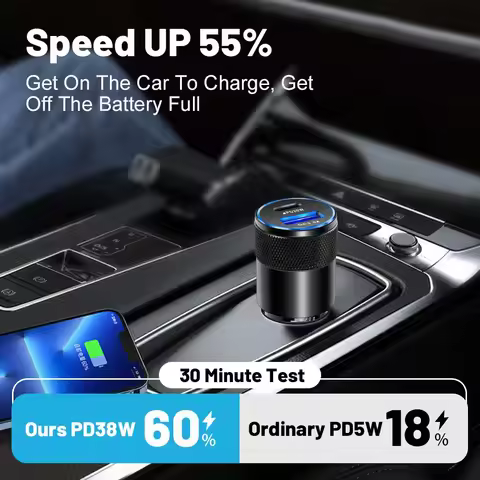 66W Type-C Fast Car Charger for Xiaomi & Huawei PD Phones - Cigarette Lighter Socket, Quick Charging