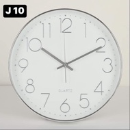 PNGN J10- 10 inch/24.8cm silver white Nordic Wall Clock— J10