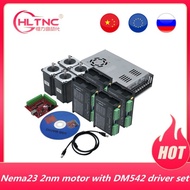HLTNC 4 Axis NEMA23 57HS76 2Nm Stepper Motor Kit + DM542 Driver + Mach3 Interface Board + 350W36V Po