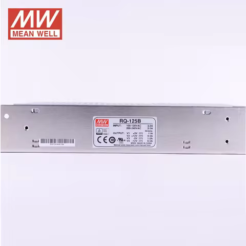 Mean Well RQ-125D/125B/125C power supply with four output groups RQ-125