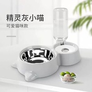 寵物用品飲水器狗狗自動餵食器自動續水雙碗帶不銹鋼狗碗