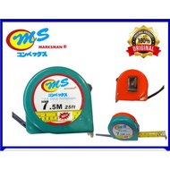 MARKSMAN MS 7.5M PVC CASE MEASURING TAPE