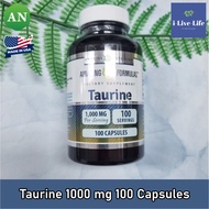 Taurine 1000 mg 100 Capsules ทอรีน - Amazing Nutrition