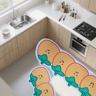 Kitchen Carpet Floor Mat 2 Pcs Set Non-Slip Doormat for Kitchen Bathroom Rug 40x120 + 40x60cm