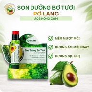 Po Lang A03 lip balm 4g pink orange avocado fresh moisturizes and gives natural color