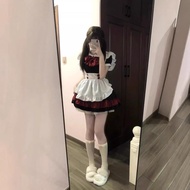 Maid Outfit - Gothic Lolita Black & Red Cute Vampire Cat Design