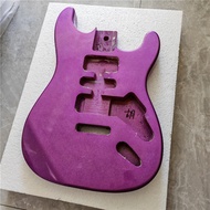 Two pieces of mahogany Splicing together Purple 6 Strings Tremolo ST Electric Guitar Body,3S Route  
