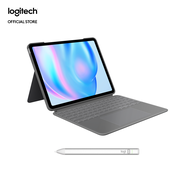 Logitech Combo Touch iPad Air 13-inch (M2)(2024) Keyboard Case - Detachable backlit keyboard with ki