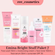 Best- Emina Bright Stuff Paket Lengkap Skincare 1 Set | Emina Paket