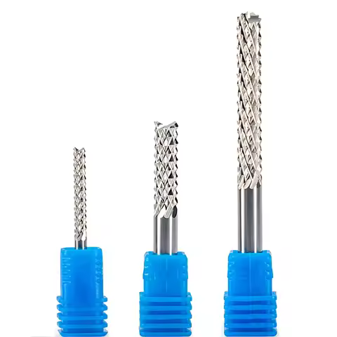 5pcs 3.175mm 4mm Corn Teeth End Mill, Milling Cutter CNC Router Bits Tools PCB, Printed Circuit Boar