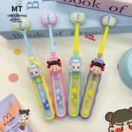 2026 kids Three-Sided Toothbrush Soft Bristle Household Three-Head Comprehensive Cleaning Toothbrush
