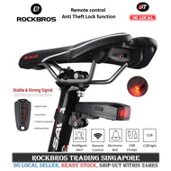 [SG] ROCKBROS bicycle taillight bicycle rear light Waterproof Anti Theft Taillight with remote control light with alarm