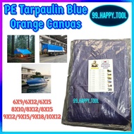 Tarpaulin Canvas Sheet Waterproof Ready Orange & Blue Plastik Canvas Kereta Canvas Lori Canvas