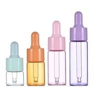 7 Pcs Refillable Mini Dropper Bottle Set Empty Macaron Color Glass Essential Oil Vials Reusable 5ml/