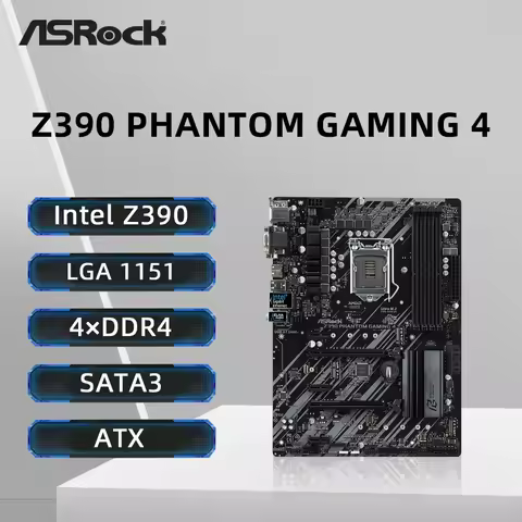 ASRrock Z390 Motherbaord Support i9-9900KF i7-9700 8700K i5-9400F 8600K CPU DDR4 4300MHz 128GB HDMI 