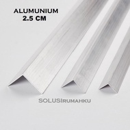 Product Terkece ( 6 Potong X 1 Mtr ) Aluminium Siku L 2.5 Cm (Aktual