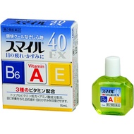 Nước Nhỏ Mắt SMILE 40 Ex / Mild - có vitamin A E B6 dưỡng mắt chống mờ mỏi mắt 15ml (hàng nội địa Nh