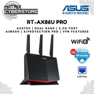 ASUS RT-AX86U Pro AX5700 Dual Band WiFi 6 Gaming Router - up to 2500 sq ft & 35+ devices, AiMesh, 2.