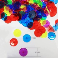 Golf Ball Marker Caddy Clear Plastic Golf Ball Marker Flat Round Contents 10