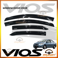 Toyota Vios Batman 2008 to 2013 OEM Window Door Rain Visor Black 2009 2010 2011 2012 Thailand Qualit