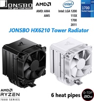 JONSBO หม้อน้ำ HX6210 6ท่อความร้อนพัดลมระบายความร้อน CPU หอคอยพัดลม PWM 90มม. Intel ระบายความร้อนด้วยอากาศ LGA1700 115X1200 2011แอมป์ AM5 AM4 Fsiuong