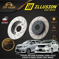 ILLUSION TOYOTA VELLFIRE ALPHARD (2008~2015) ANH20  FRONT & REAR 100% ORIGINAL ILLUSION DISC BRAKE R