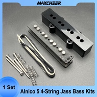 【NEW】 Alnico 5 4jb Pickup Kits- Fiber Bobbin/alnico V Pole Piece/waxed Cloth Cable For Alnico 5 4-String Jass Bass