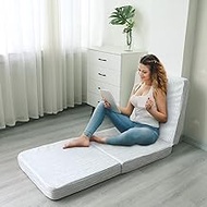 Foldable Mattress Trifold 4-Inch for Futon Mattress with Viscose Made from Bamboo Cooling Mattress Topper Cover Removable &amp; Machine Wash, Camping Mattress Portable Floor Sofa Bed Non-Slip