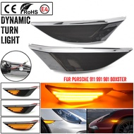 2Pcs For Porsche 991 Carrera S 4 4S GTS Turbo Cayman Boxster 981 718 Dynamic LED Turn Signal Side Ma