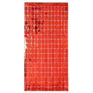 Square Happy Birthday Background Wall Rain Silk Curtain Party Background Rain Silk PartyDoor Curtain