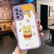 Hontinga Casing สำหรับ Samsung Galaxy A52 A52S A53 5G A71 A72 A73 5G 4G น่ารักการ์ตูน Pooh หนังนุ่มซิลิโคนโทรศัพท์กรณีฝาครอบกล้องป้องกันกรณีกันกระแทกปกหลังโทรศัพท์ Softcase สำหรับหญิง