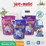 [Bundle of 14] ⭐Yuri-matic Antibacterial Laundry Liquid Detergent RF 1.6Kgx14⭐