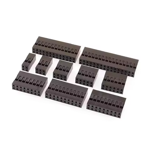 50PCS DuPont 2.54MM 2X2P 2X3P 2X4P 2X5P 2X10P Plastic Shell Double 2.54mm Connector 2/3/4/5/6/7/8/9/