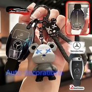 【 2buttons 】 Mercedes Benz key case For GLA GLC Benz A Benz C Benz E CLA GLK key cover keychain