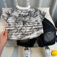 [Super Beautiful] baby Boy Summer Suit 2025 new style trendy cool Boy Handsome Short-Sleeved Two-Pie