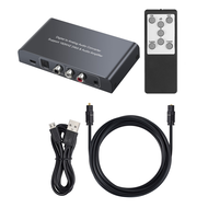 Digital to Analog Audio Converter with IR Remote Control DAC Digital Coaxial Toslink to Analog Stere