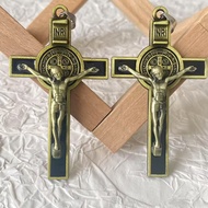 Exorcism Crucifix Pendant - St Benedict Cross Charm for Rosary Necklace DIY, 5Pcs/Lot