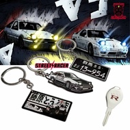 Japan JDM AE86 Car Key Chain License Plate Pey Initial D Metal keychain Backpack Pendant