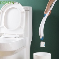 DOREEN Toilet Brush Set, Disposable Heads Water Soluble Toilet Cleaning Brush, Portable Plastic Hygi