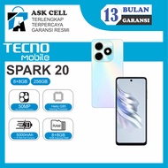 [New] Tecno Spark 20 Ram 8+8GB Internal 256GB I NFC I Up To 16GB Extended Ram I 50MP I G85 Gaming Processor I 5000mAh 18W Fast Cahrge I IP53 I Garansi Resmi