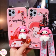 Case for Samsung Galaxy Note 9 10 10 Plus S8 S8 Plus S9 A21S  Cute My Melody Phone Case Phone Cover + Doll + Lanyard