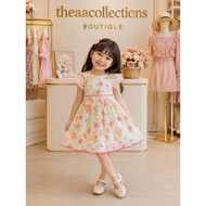 Dress kids girl floral dress pink flower dress kids girl