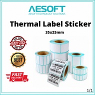 Barcode Label Sticker For Barcode Printer 35x25mm