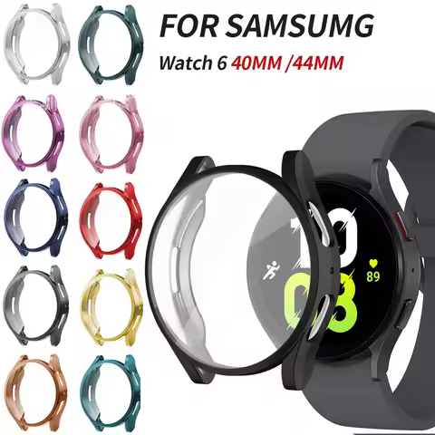 Case for Samsung Galaxy Watch 6 40mm 44mm,Screen Protector Soft TPU All-Around Protective Cover for 