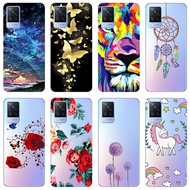 VIVO V21 Case Silicone TPU Back Cover VIVO V21 2021 V 21 VIVOV21 Soft Phone Casing Flowers