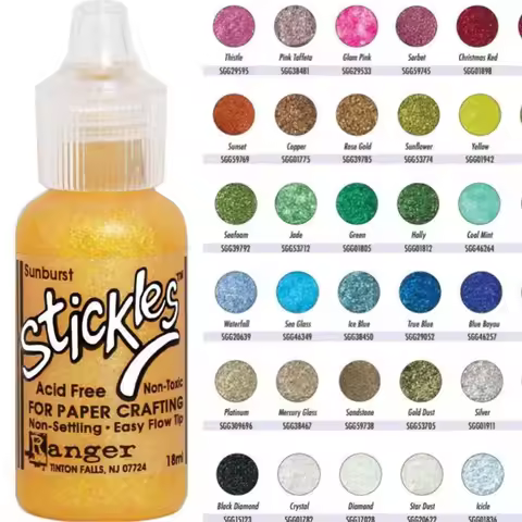 18ml Ranger Stickles Glitter Glue Decorative Craft Glue for Scrapbook Ornaments DIY Envelope and Han