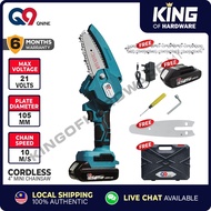 Q9 21V Cordless 4" Mini Chainsaw | Handheld Small Chain Saw | Wood Tree Cutter | Mesin Potong Kayu |