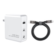 【Free 240W Cable】KUULAA 140W GaN Charger USB Type C PD3.1 QC Fast Charge for Macbook Tablet USBC Fas