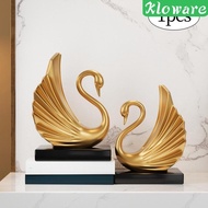 [Kloware] Swan Figurine Collectible Statue for Bedroom Bookshelf Home Decoration